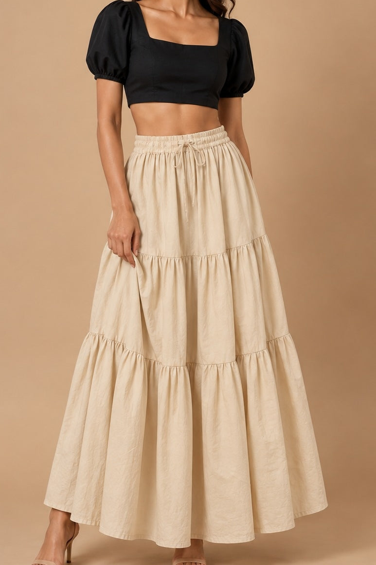 Siyahi tiered skirt
