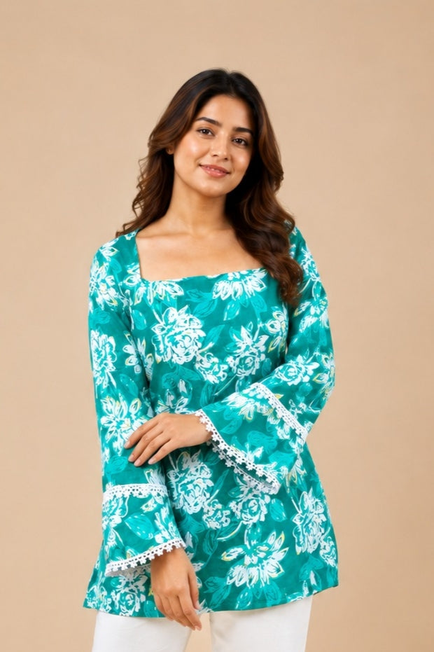 Zyara Floral Flare Kurti