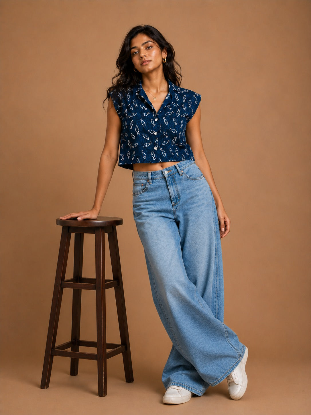 Ocean Ink Crop Shirt