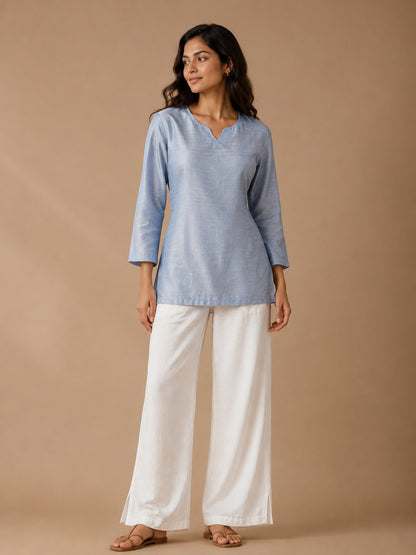Breezy Blue Corset Fit Kurti