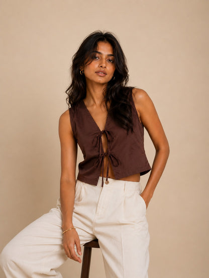 Espresso Vest Top