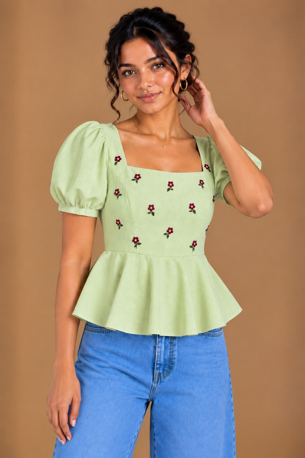 Pistachio Bloom Top