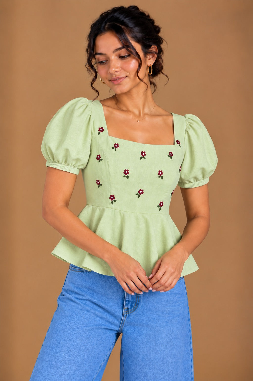 Pistachio Bloom Top