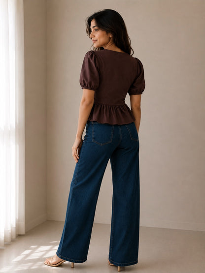 Espresso Scallop Top