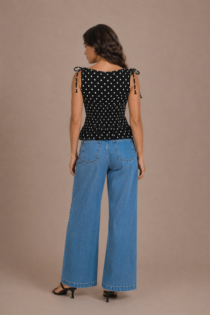 Midnight Polka Top